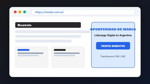 Modelo de aplicación comercial y proyectos digitales para rentals.com.ar
